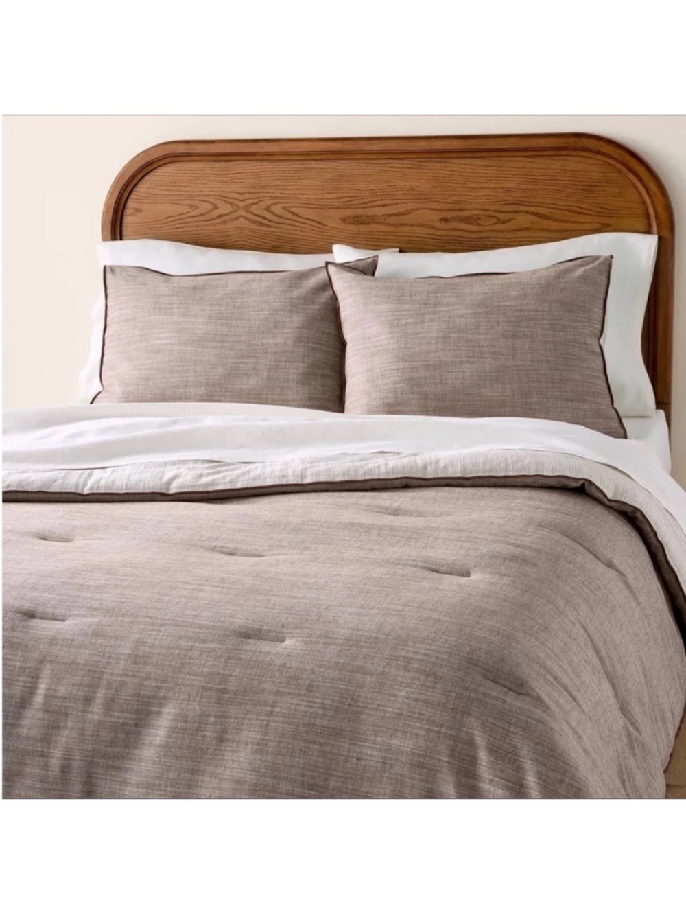 NWT 3pc Full/Queen Reversible Comforter Set Brown - Hearth & Hand with Magnolia